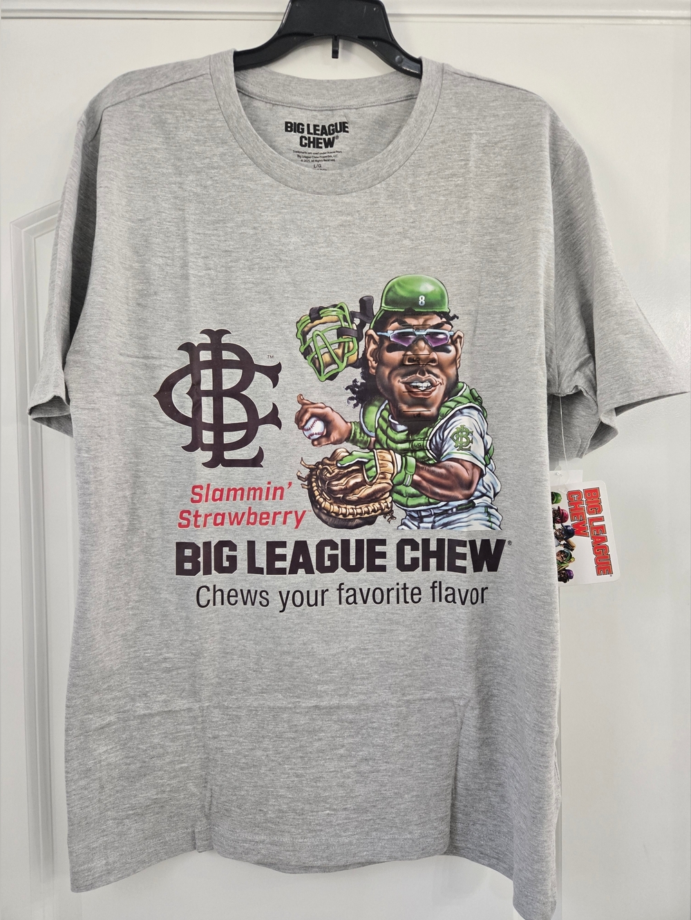 Men's Gray 'Slammin' Strawberry' Big League Graphic Tee